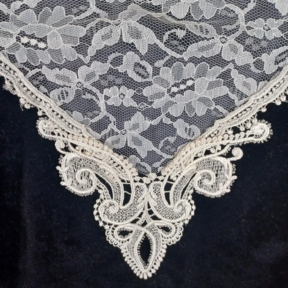 My Michelle Vintage Black Velvet Victorian Lace Bib Skirt Set Goth Dark Academia